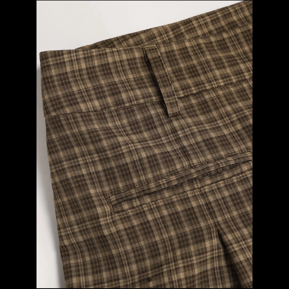 Cider Brown Tartan Wide Leg Trousers - Picture 7 of 10